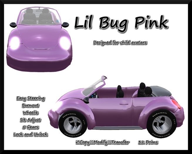 Lil Bug Pink - For Child Avatars