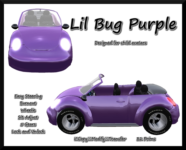 Lil Bug Purple - For Child Avatars