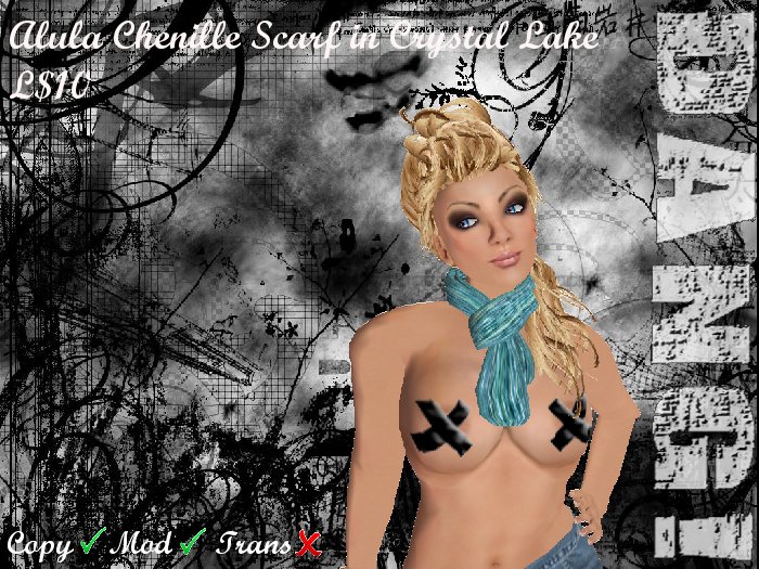 DANG! Alula Chenille Scarf ~ Crystal Lake