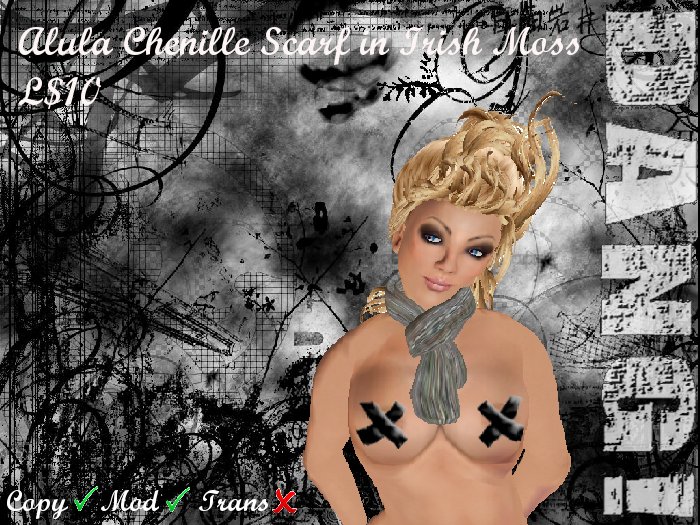 DANG! Alula Chenille Scarf ~ Irish Moss