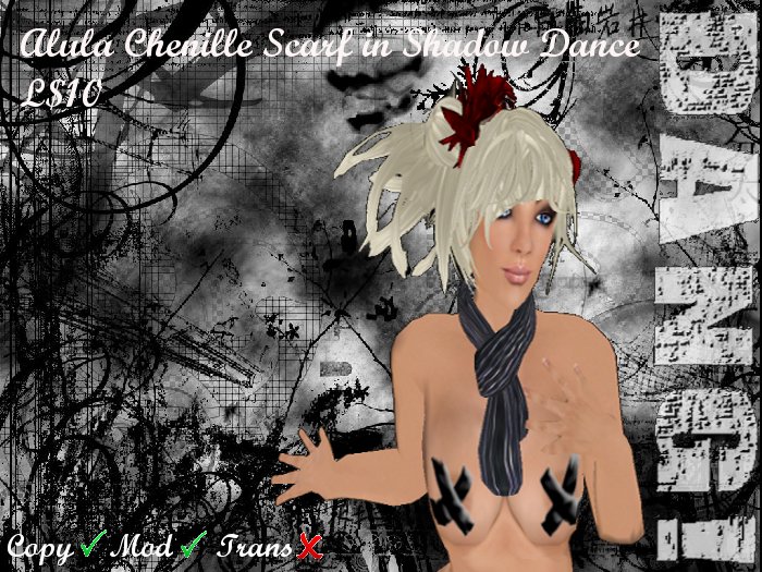 DANG! Alula Chenille Scarf ~ Shadow Dance