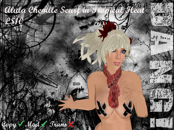 DANG! Alula Chenille Scarf ~ Tropical Heat