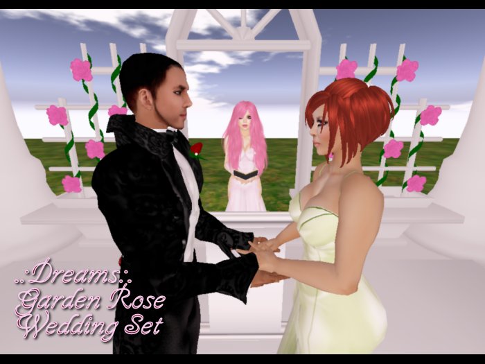 .:Dreams:. Garden Rose Wedding Set BOXED