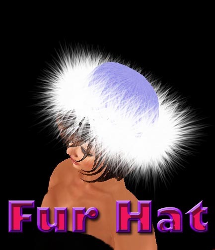 Blue Knit Fur Hat