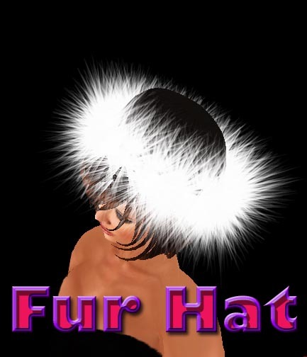 Black Knit Fur Hat