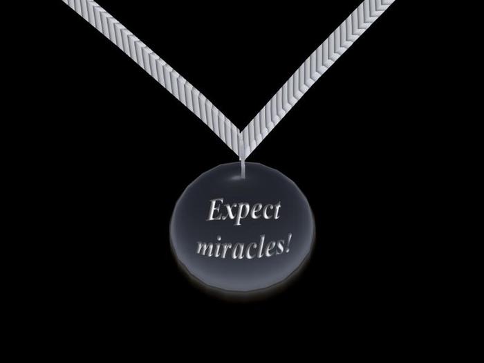 Arkad's Necklace with Expect Miracles carved pebble