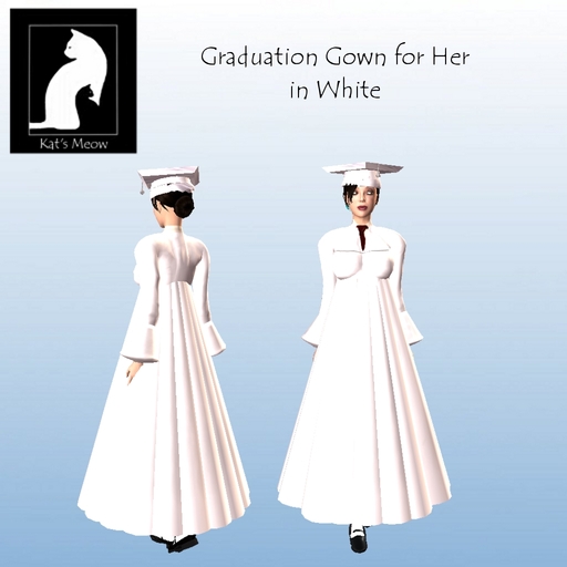 KM Graduation Gown Hers in White