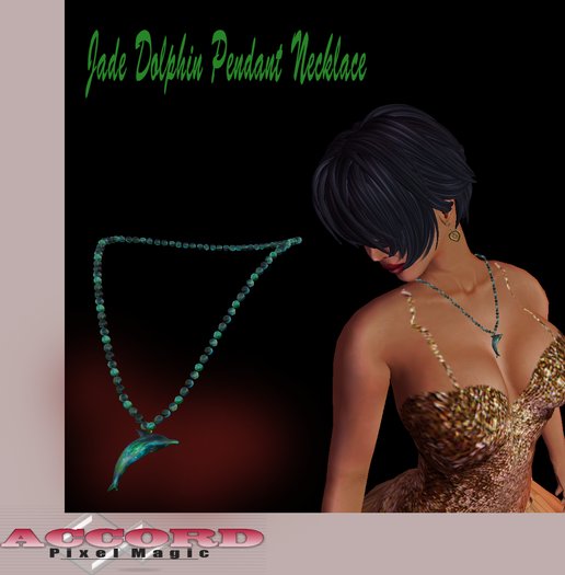 Jade Dolphin Pendant Necklace