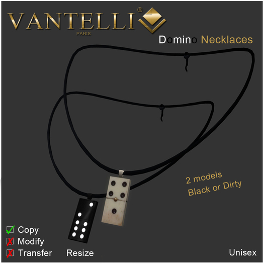 VANTELLI // Domino Necklaces boxed 