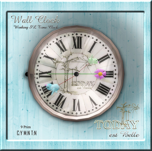::Today est Belle:: Wall Clock