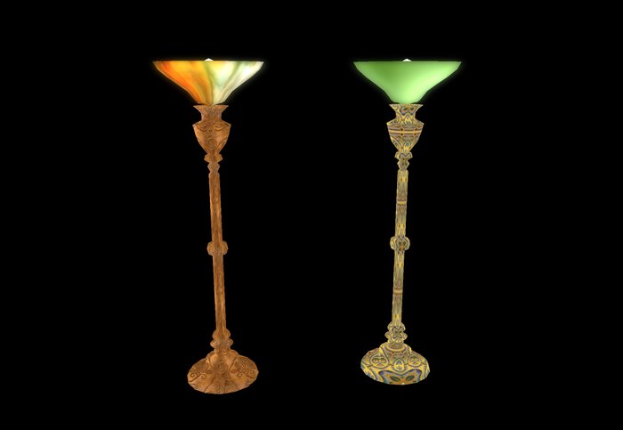 Floor Lamp-Torchiere/Texture Change