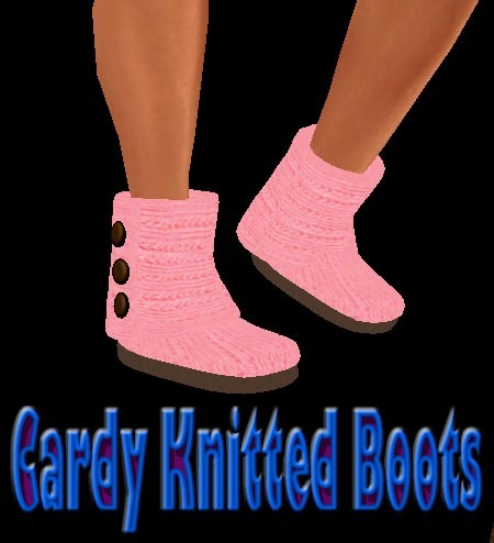 Pink Knitted Boots