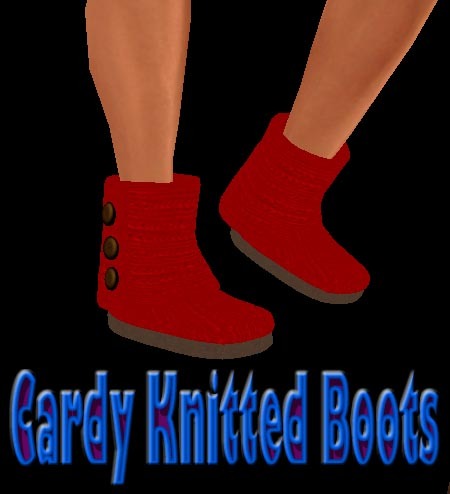 Red Knitted Boots