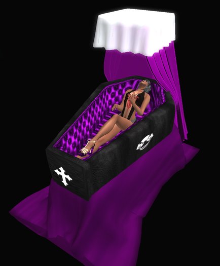 Purple Coffin with Undead Animation