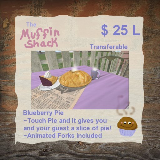 ~*The Muffin Shack*~ Blueberry Pie  {Boxed}
