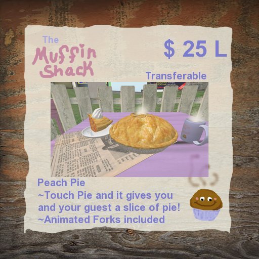 ~*The Muffin Shack*~ Peach Pie  {Boxed}