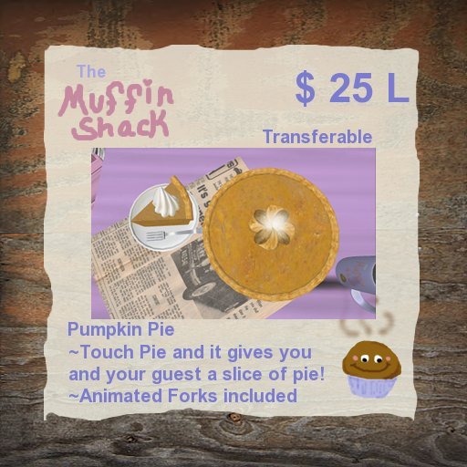 ~*The Muffin Shack*~ Pumpkin Pie  {Boxed}
