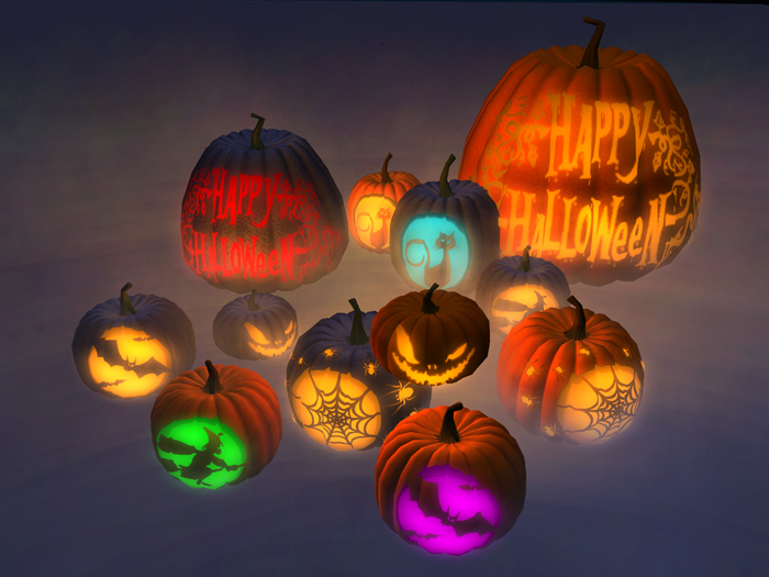 Halloween Pumpkin Lanterns Set & Fog Machine