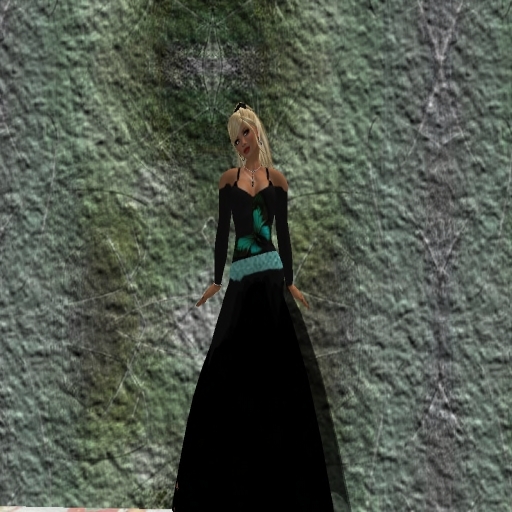 Erika's butterfly black dress
