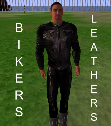 Bikers full leather zipped clothing & boots