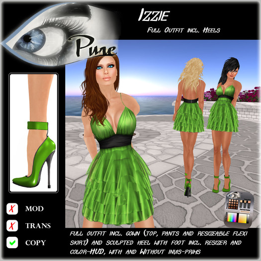 << PURE >> Izzie in Apple (full outfit incl. high heel) [inworld price 199L$] 