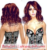 BabyGirl ~  Light grey skull corset