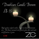 ZC Doublearc Candle Brown