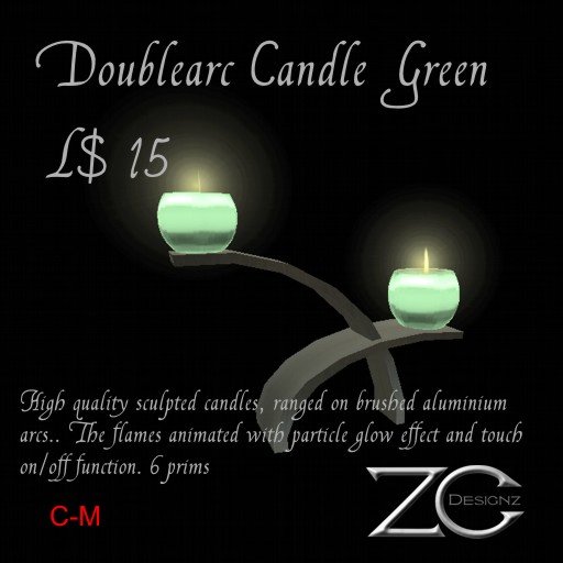 ZC Doublearc Candle Green