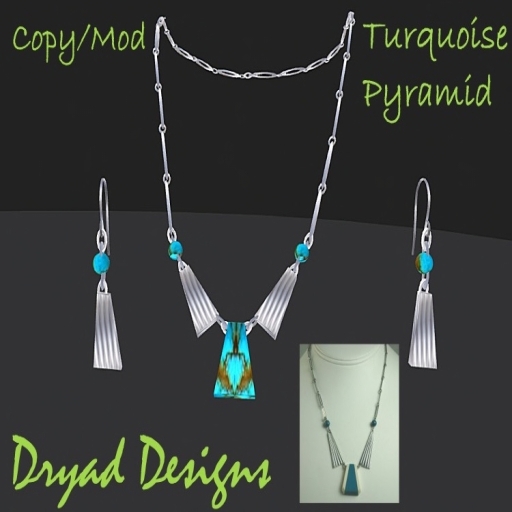 ~*Dryad Designs*~ Turquoise Pyramid Shopping bag