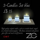 ZC 3-Candles Set Blue