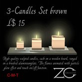 ZC 3-Candles Set Brown