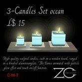 ZC 3-Candles Set Ocean