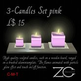 ZC 3-Candles Set Pink