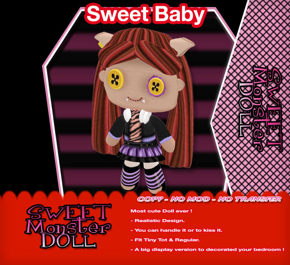 Sweet Baby - Sweet Monster Doll Brown
