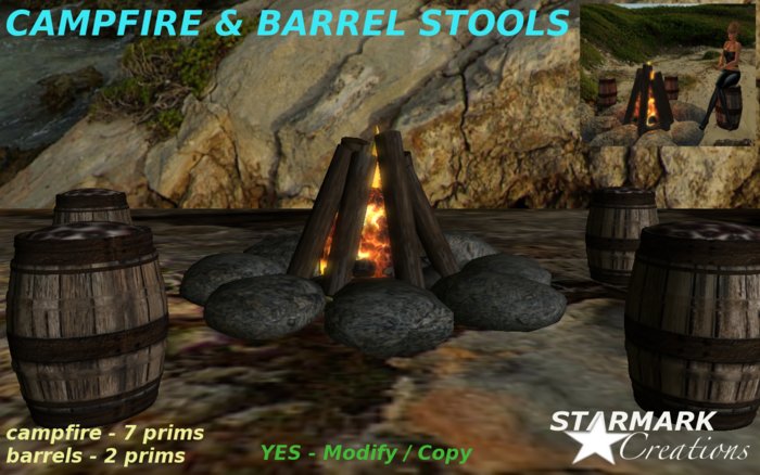 Menu driven CAMPFIRE/BEACH BONFIRE from STARMARK CREATIONS 