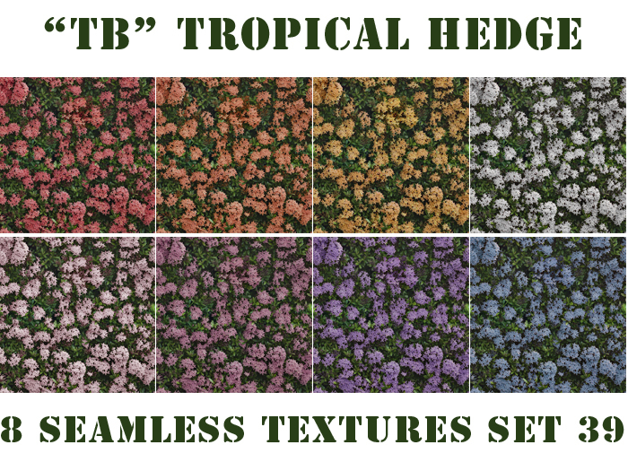 Twice Baked 8 seamles tropical hedge textures set 39