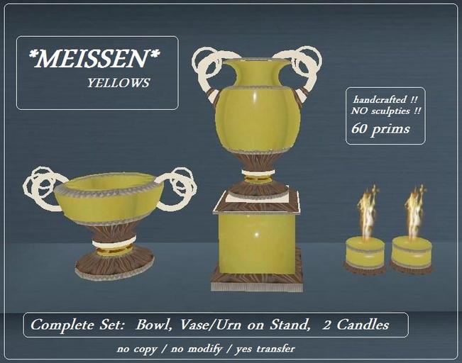 *MEISSEN*  yellows    complete set