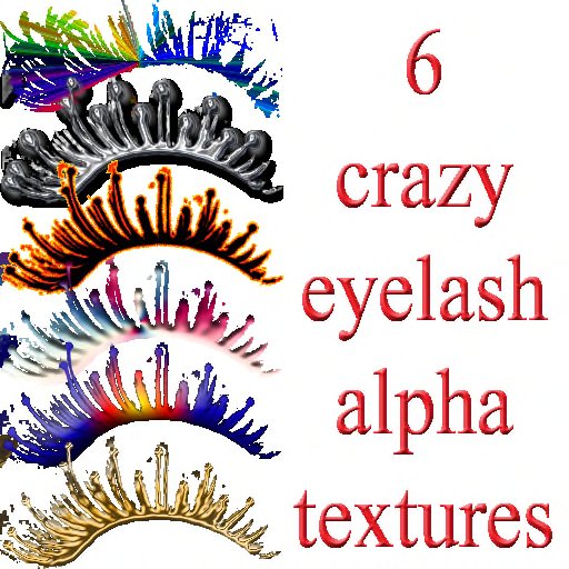 * GuTi 6 crazy eyelash alpha textures