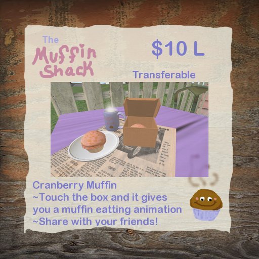 ~*The Muffin Shack*~ Cranberry Muffin  {Boxed}