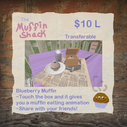 ~*The Muffin Shack*~ Blueberry Muffin  {Boxed}