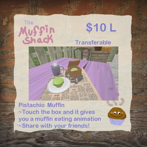 ~*The Muffin Shack*~ Pistachio Muffin  {Boxed}