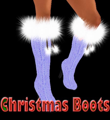 Blue Christmas Boots