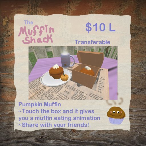 ~*The Muffin Shack*~ Pumpkin Muffin {Boxed}