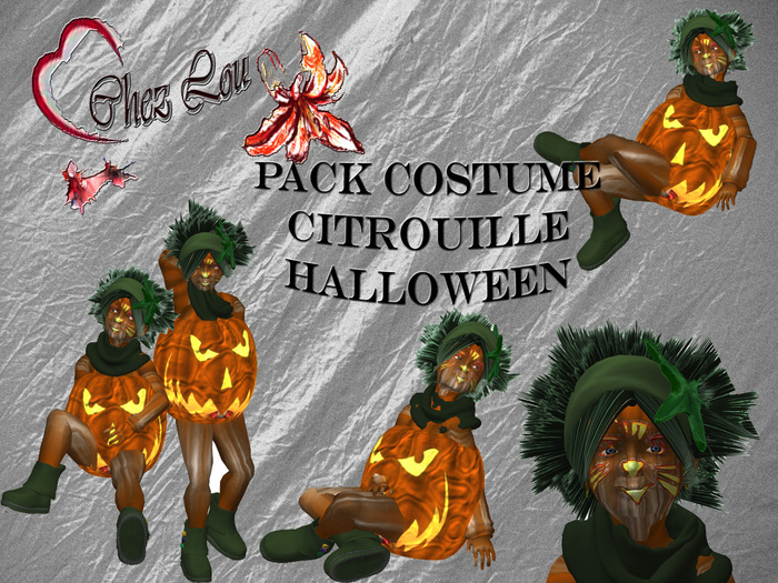 Pack Costume Halloween "Citrouille"