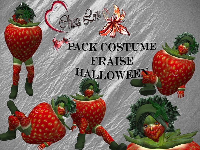 Pack Costume Halloween "Fraise"