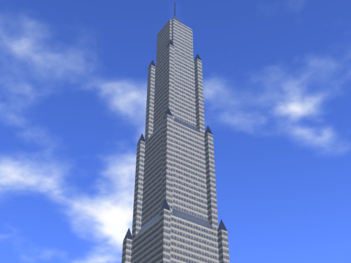 Supertall Commercial Space - 381 meters tall!