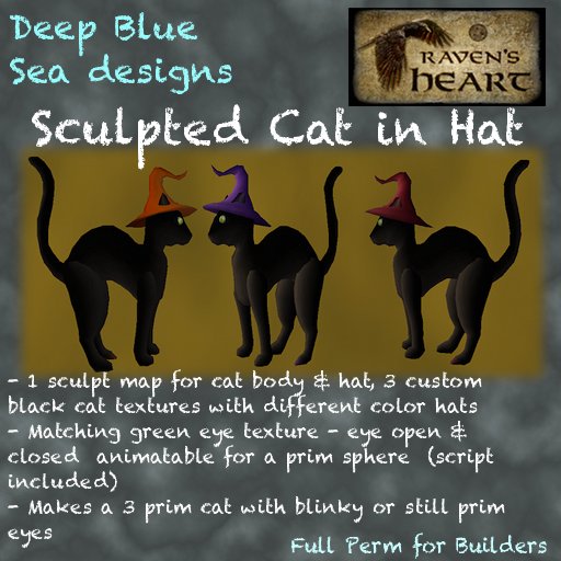*RH* & DBS Sculpted Cat in Hat (crated) 