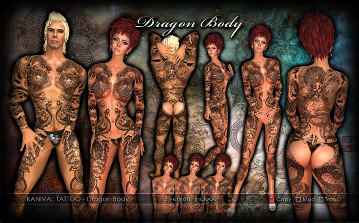 ** KANIVAL TATTOO ** - 92. Dragon Body (Full Body Tattoo) 