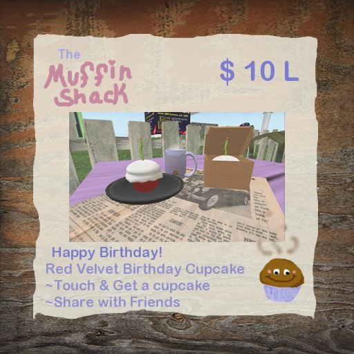 ~*The Muffin Shack*~ Happy Birthday CupCake {Red Velvet} {Box}