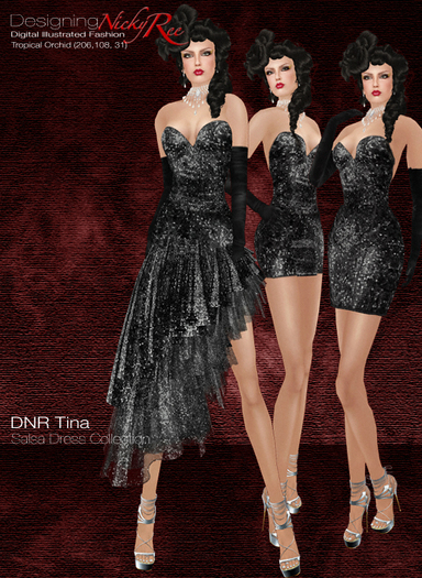 *DNR*Tina Salsa & Mini Dress Collection Black